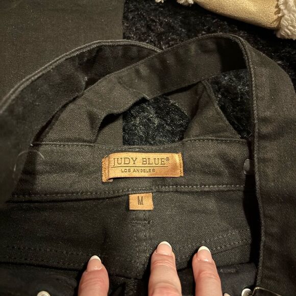 Judy Blue Black Button-Up Overalls - Picture 3 of 5